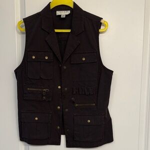 VINTAGE Emanuel Ungaro dark brown cotton vest size 4